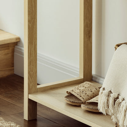 Sedi 100cm Wooden Natural Console Table 2 Drawers And Bottom Shelf