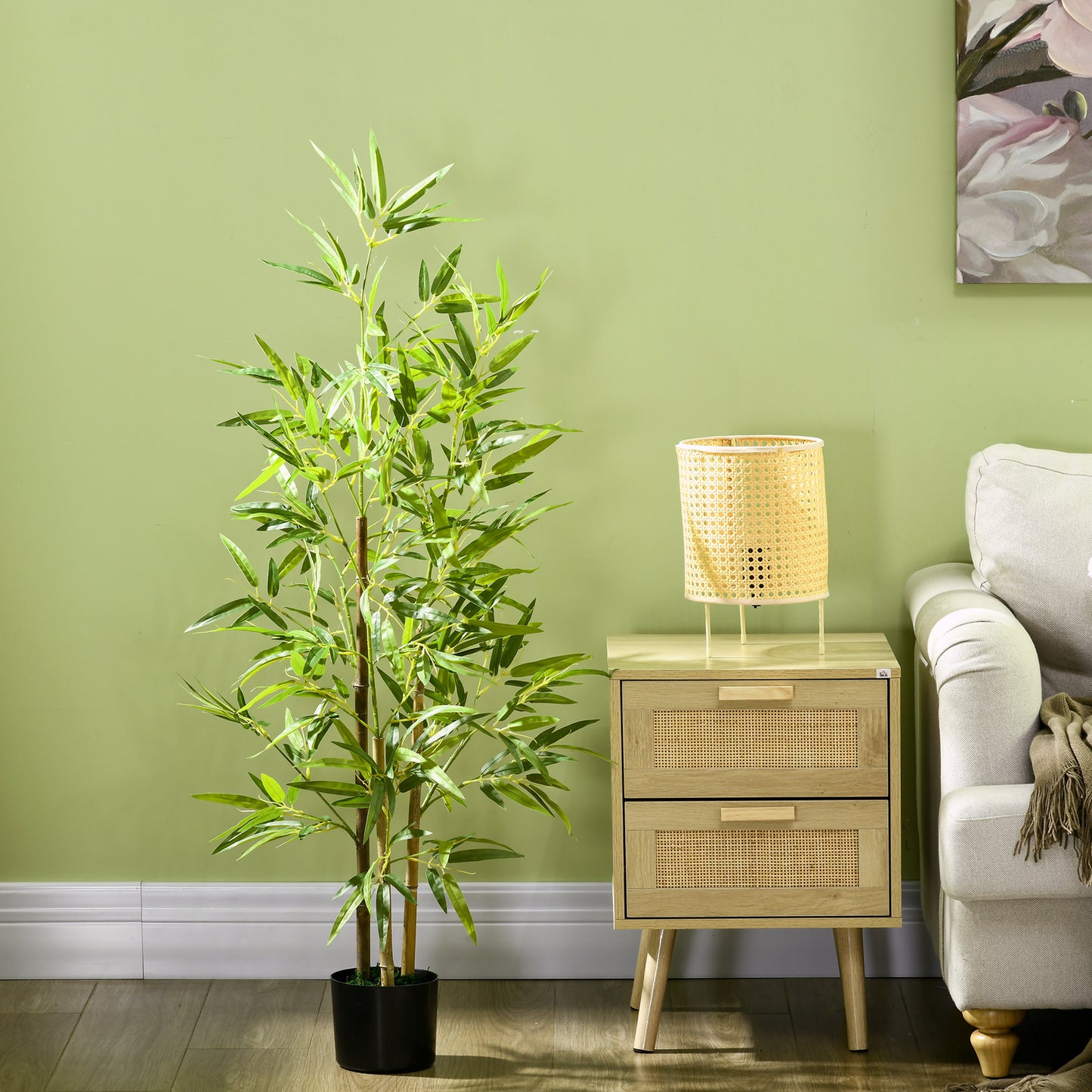 Have Artificial Bamboo Style Tree Supplied In Pot H8 120cm