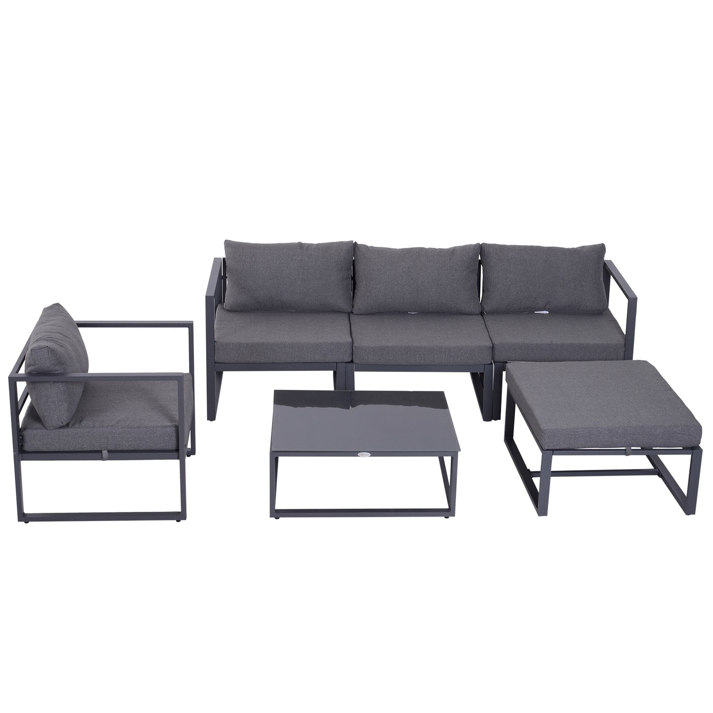 Nimavi 6 Seater Outdoor Sofa Set with Coffee Table Chair and Stool