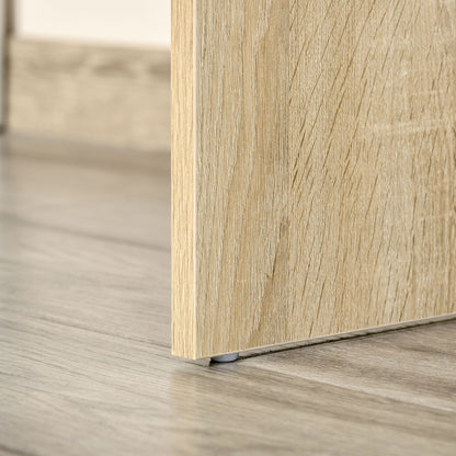 Kavi 120cm Wooden Oak And White L Shaped Desk With Drawer Shelving And Storage Cabinetm