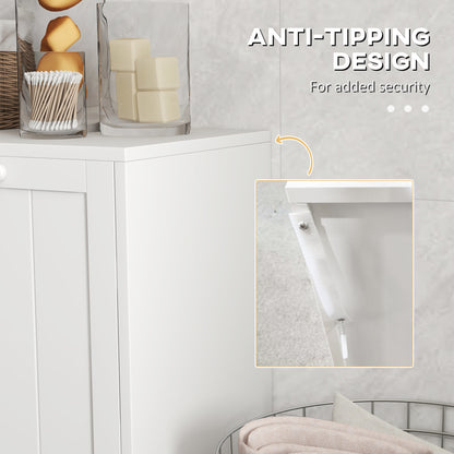 Nema White Double HamFauxr Laundry Storage Cabinet