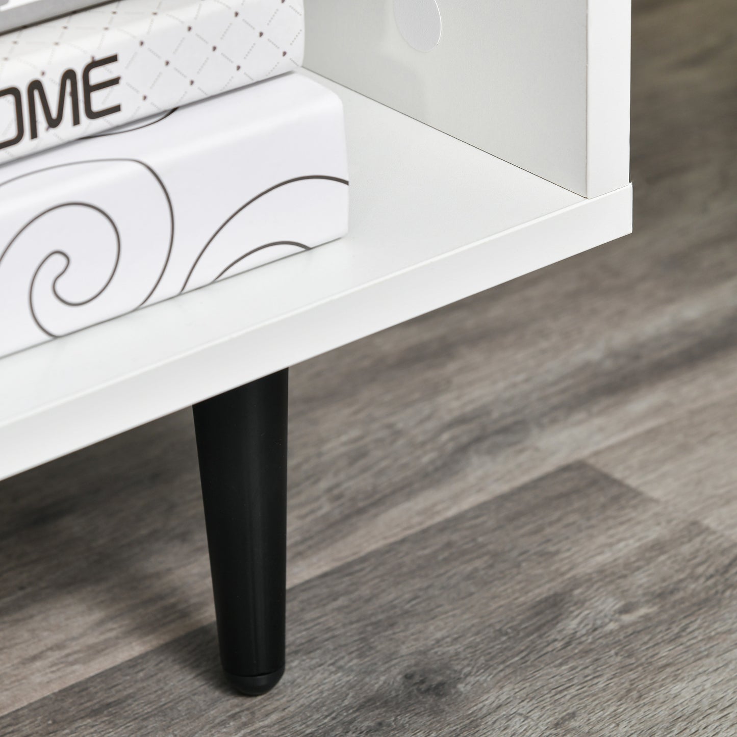 Satazi 120cm Wooden White TV Storage Unit 1 Drawer Open Shelving For Screens Up To 60 Inches