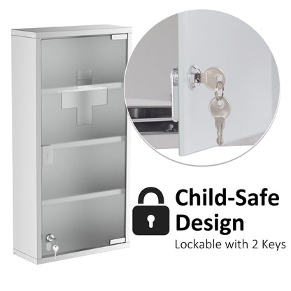Ranico Hama Wall Mounted Stainless Steel Bathroom Medicine Cabinet With Glass Door And Shelves
