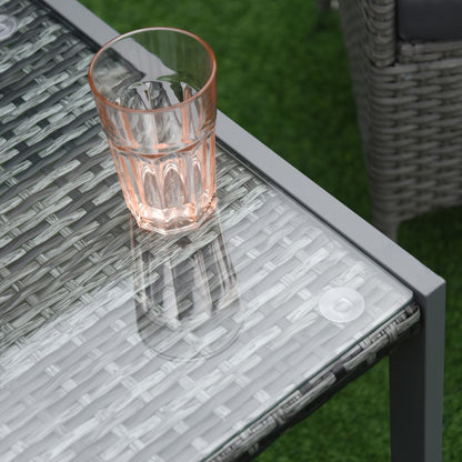 Visano Rattan Outdoor Side Table With Wicker Finish For Patio