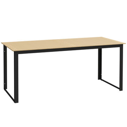 Noke Teak 175cm 6 Seater Effect Rectangular Outdoor Dining Table With Slatted Top