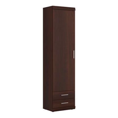 Sonderborg Dark Mahogany Tall Narrow Cabinet 1 Door 2 Drawers