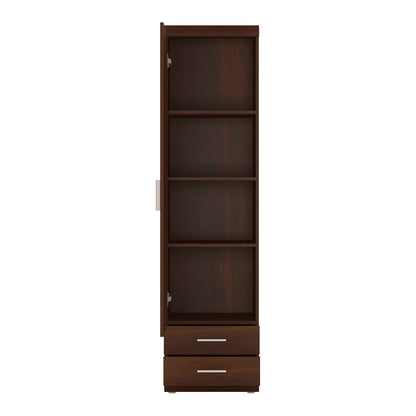 Sonderborg Dark Mahogany Tall Narrow Cabinet 1 Door 2 Drawers
