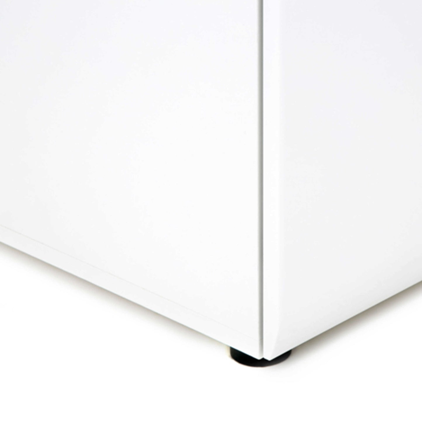 Foxwhisk White and Truffle Oak Wood 2 Drawer Bedside Table