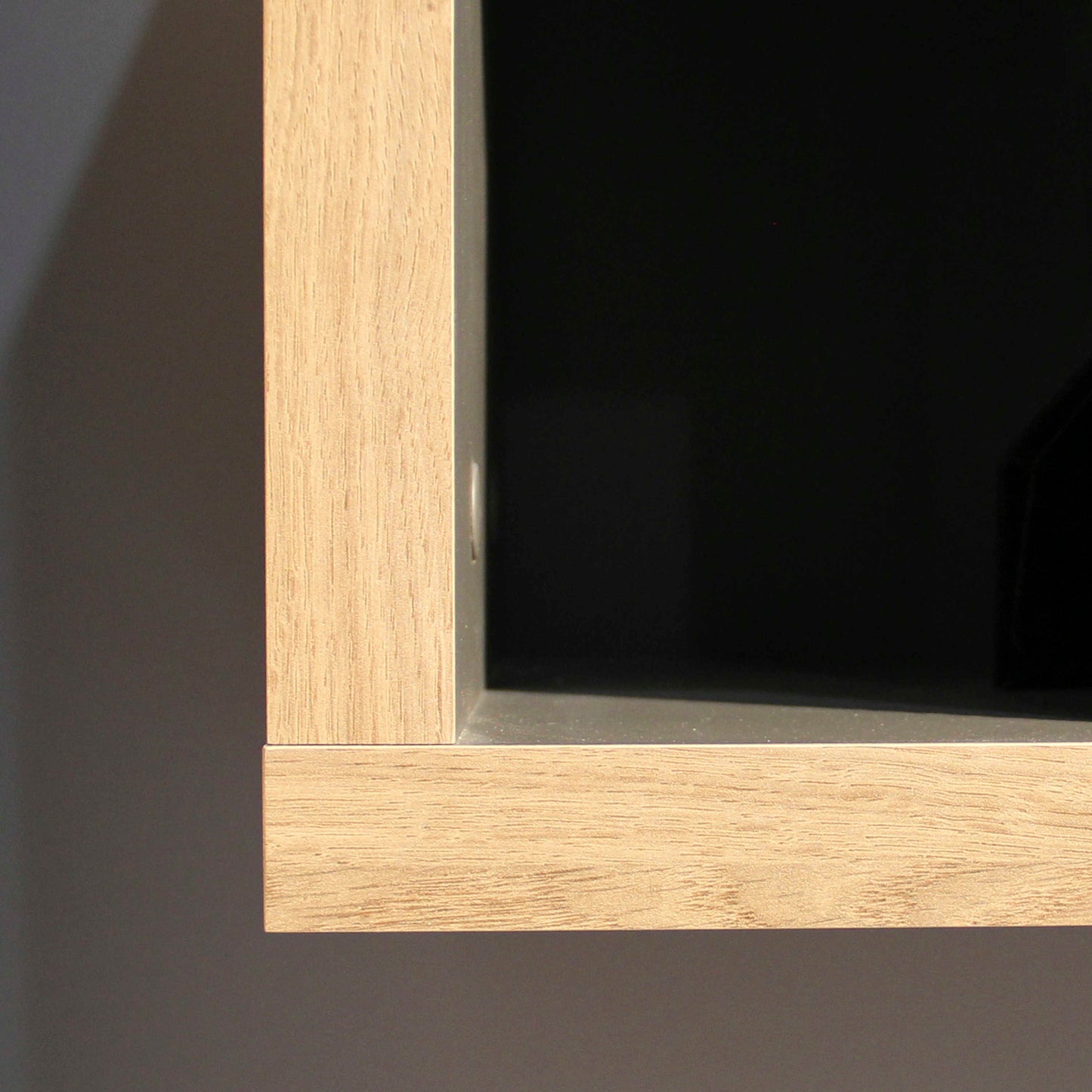 Athens Natural Oak Wood Effect  Wide Wall Shelf 3 Compartments