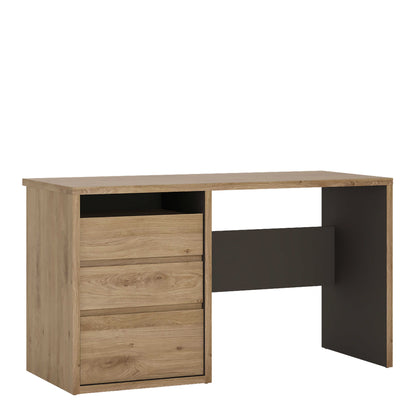 Athens Natural Oak Wood Effect 3 Drawer Desk