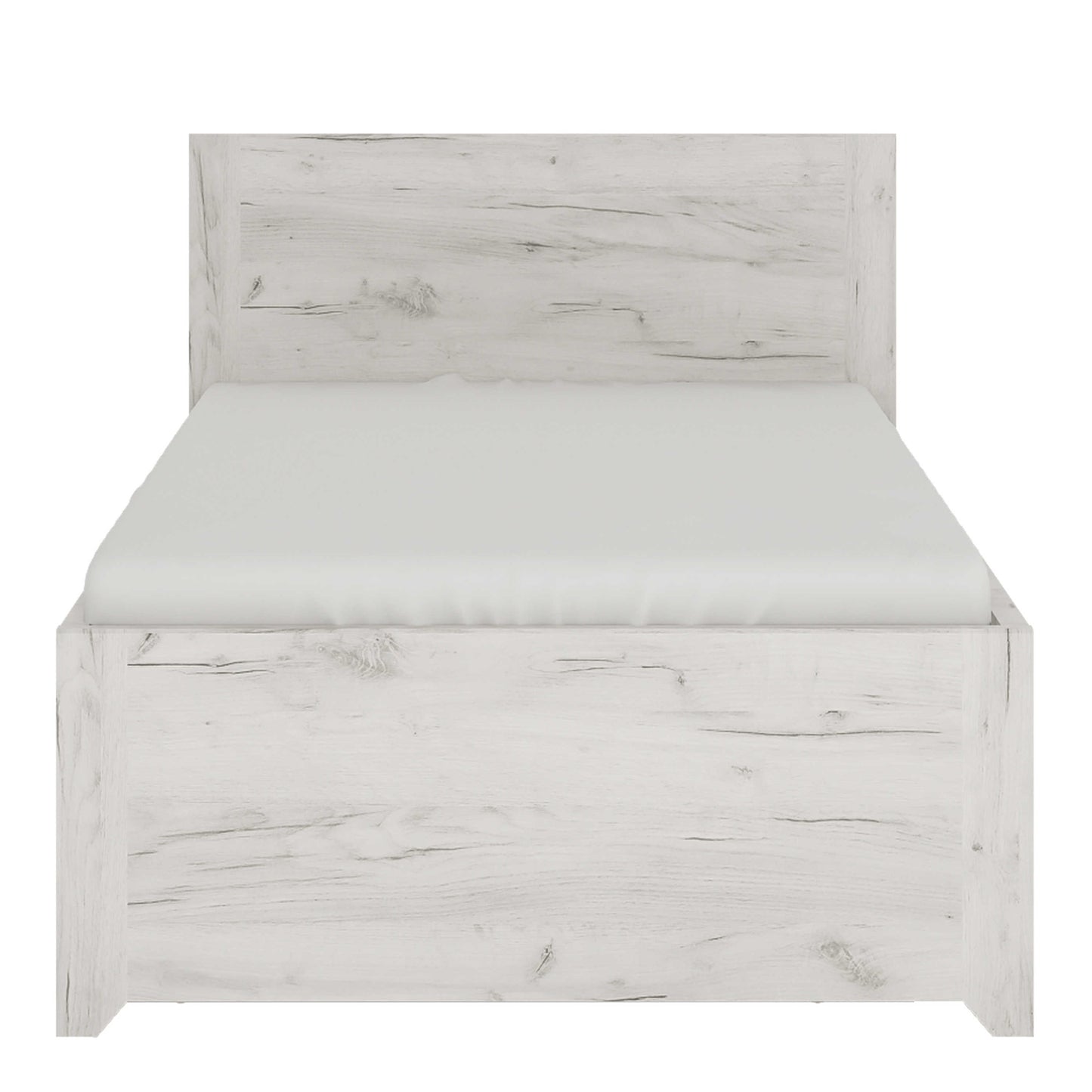 Norwich Aged Effect Soft Grey Wood Veneer 3ft Single Bed with Underbed Drawer