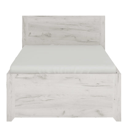 Norwich Aged Effect Soft Grey Wood Veneer 3ft Single Bed with Underbed Drawer