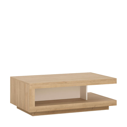 Hjorring Natural Oak Wood Minimalist Coffee Table