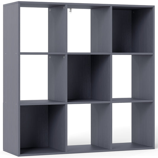 Royore Wooden Grey 9 Cube Storage Bookcase