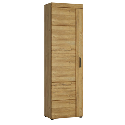 Larkwood Tall Glazed Grandson Oak Wood Cupboard Left Hand