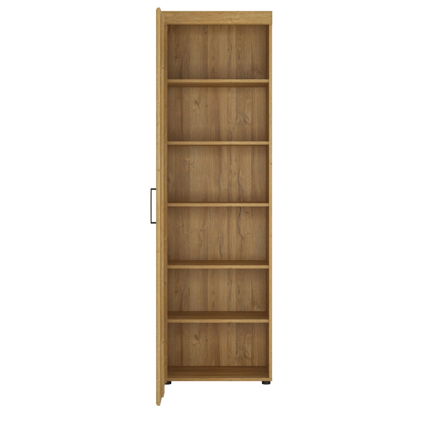 Larkwood Tall Glazed Grandson Oak Wood Cupboard Left Hand