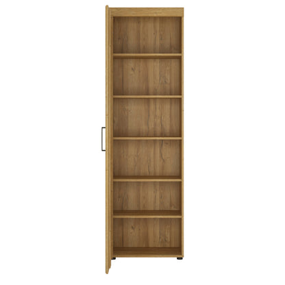 Larkwood Tall Glazed Grandson Oak Wood Cupboard Left Hand