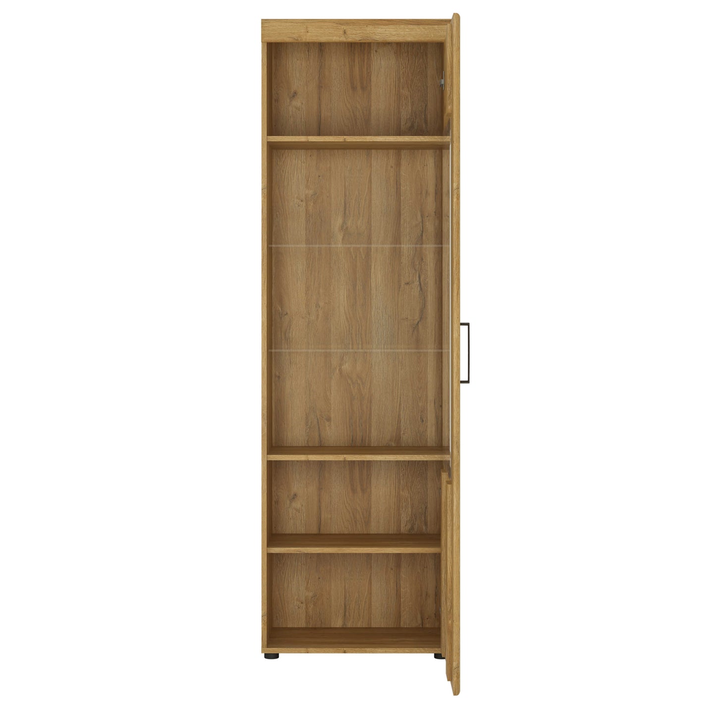Larkwood Tall Glazed Grandson Oak Wood Display Cabinet Right Hand