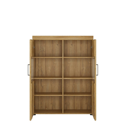 LarkwoodLow Wide 2 Door Grandson Oak Display Cabinet