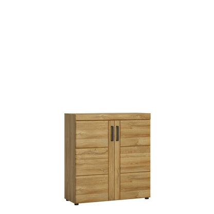 Cortina 2 Door Grandson Oak Wood Shoe Cabinet