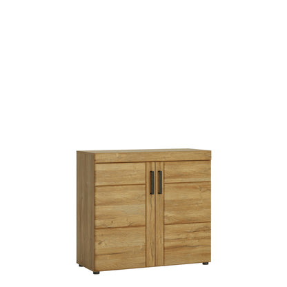 Larkwood 2 Door Grandson Oak Wood Storage Cabinet