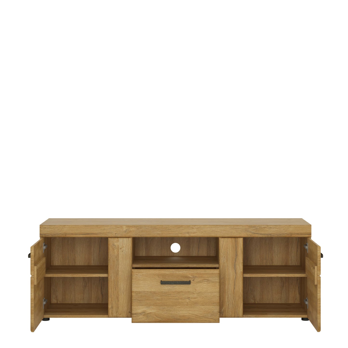 Cortina 2 Door 1 Drawer Tall TV Cabinet in Grandson Oak
