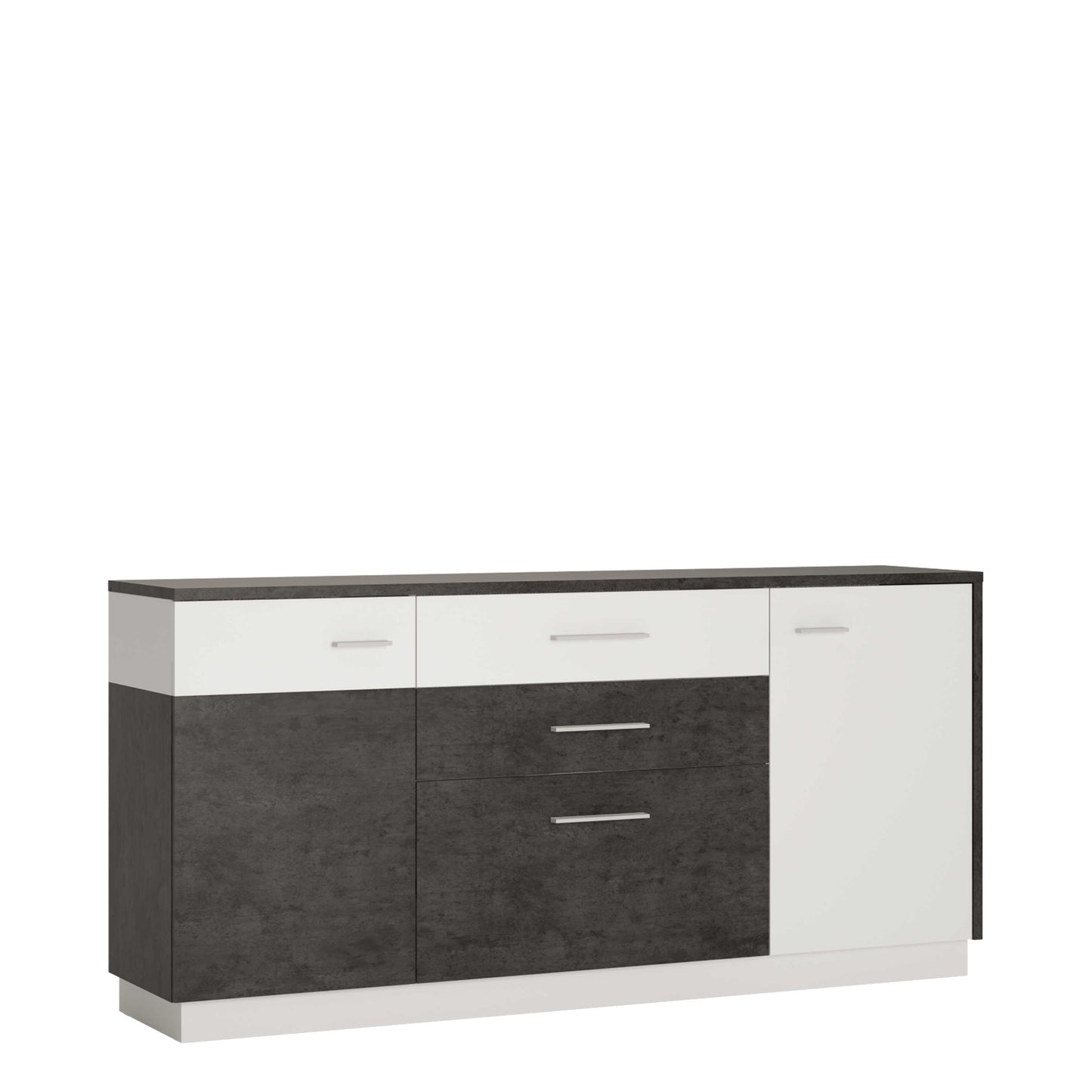 Nantes Grey and White Sideboard 2 Doors and 2 Drawers