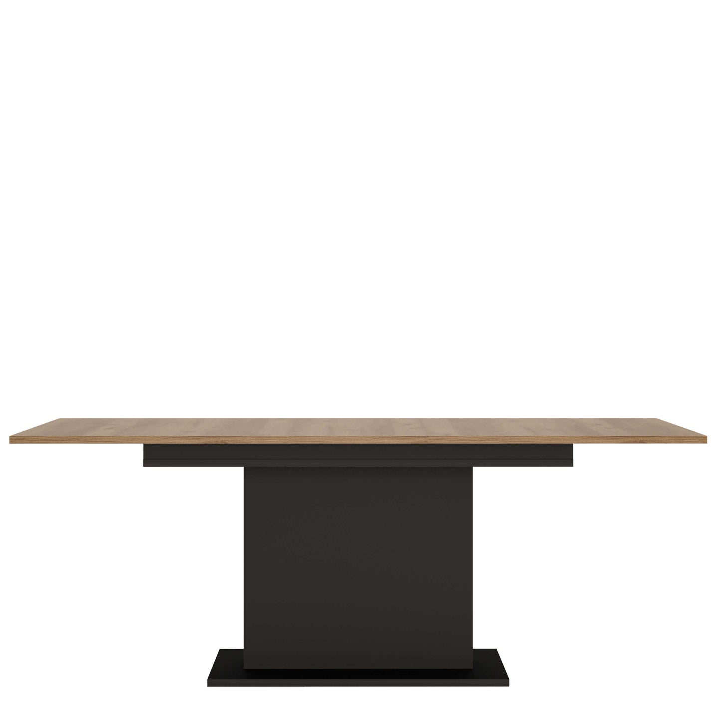 Dabbleton Walnut Oak and Black Extending Dining Table