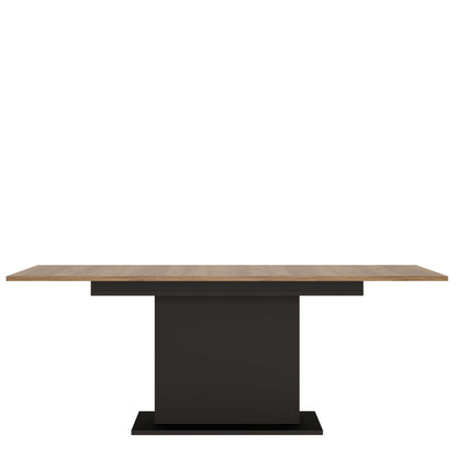 Dabbleton Walnut Oak and Black Extending Dining Table