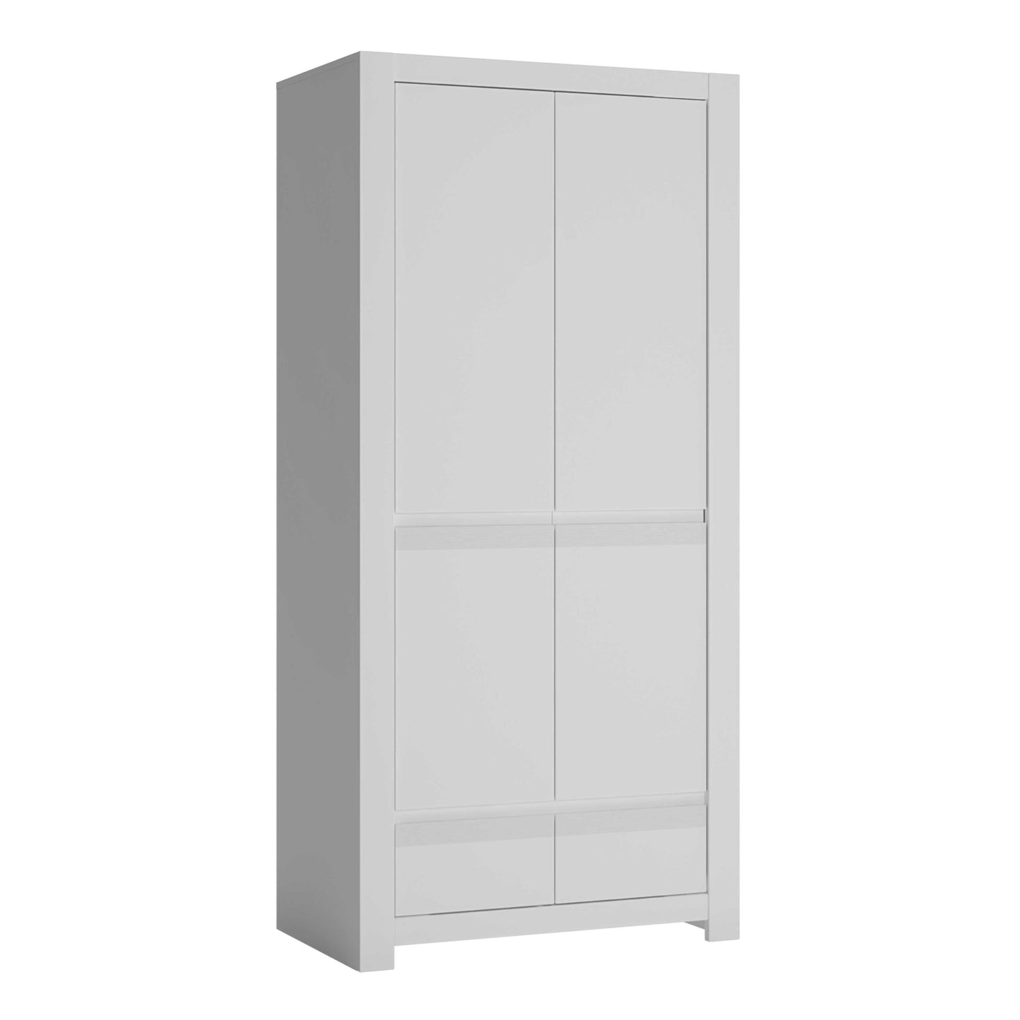 Vienna Alpine White Wardrobe 2 Door