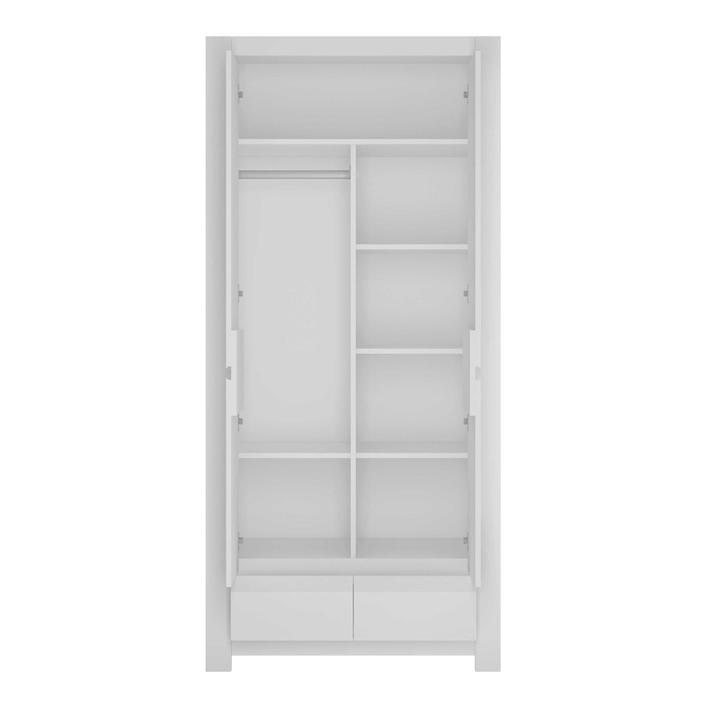 Vienna Alpine White Wardrobe 2 Door