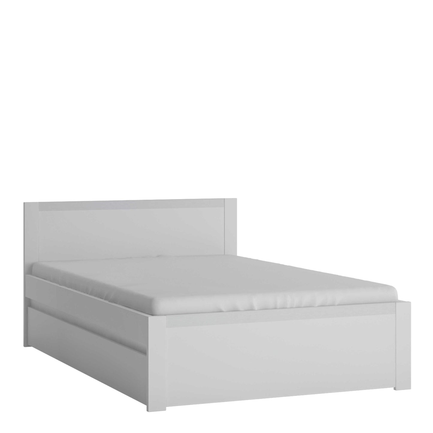 Vienna 2ft 11 Single White Wood Bed Frame Sliding Drawer