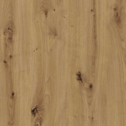 Ebeltoft Natural Oak Wood and Black 2 Door 2 Drawer Cabinet with LED Lights