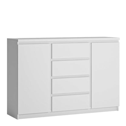 Hemingway White Wooden Sideboard 2 Door 4 Drawer