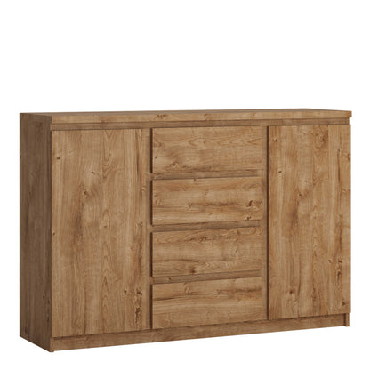 Hemingway Natural Oak Wood  Sideboard 2 Door 4 Drawer