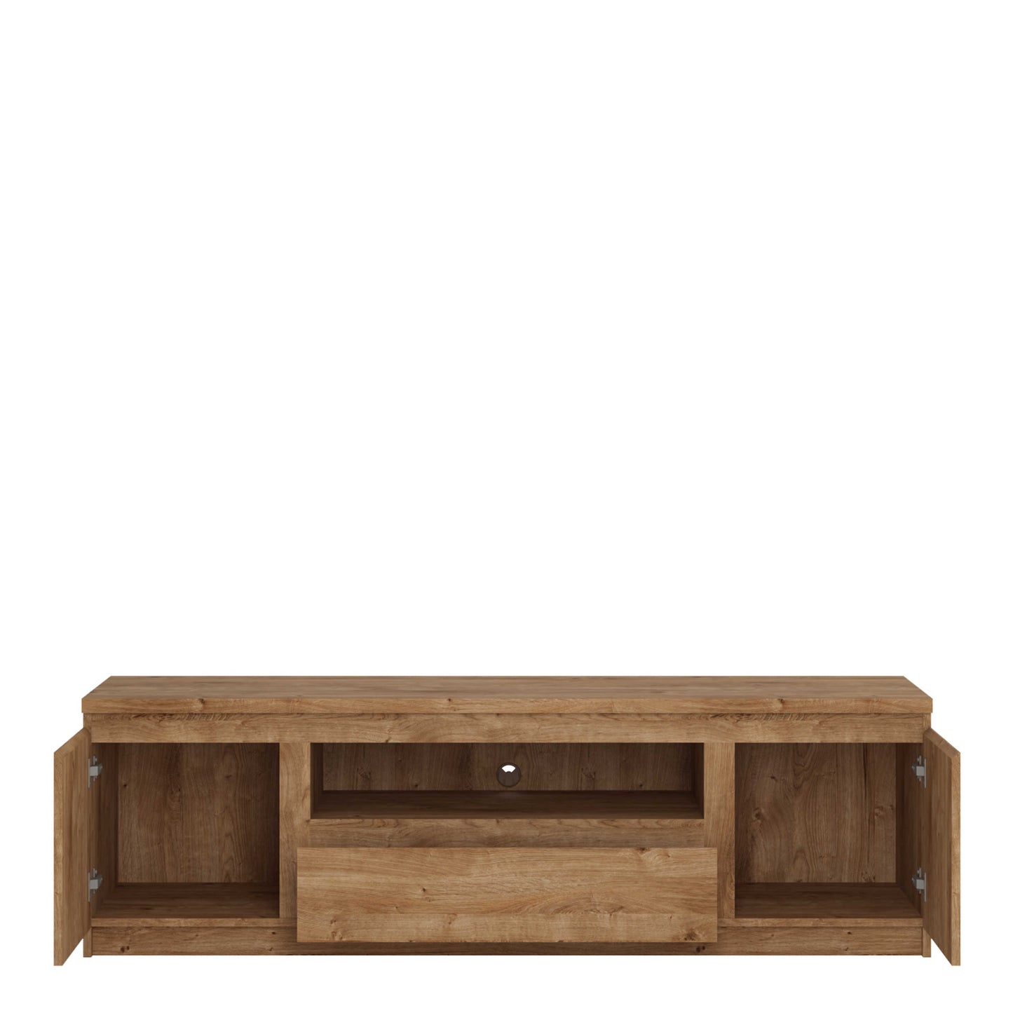 Hemingway 166cm Natural Oak Wood Wide TV Media Unit Door 1 Drawer