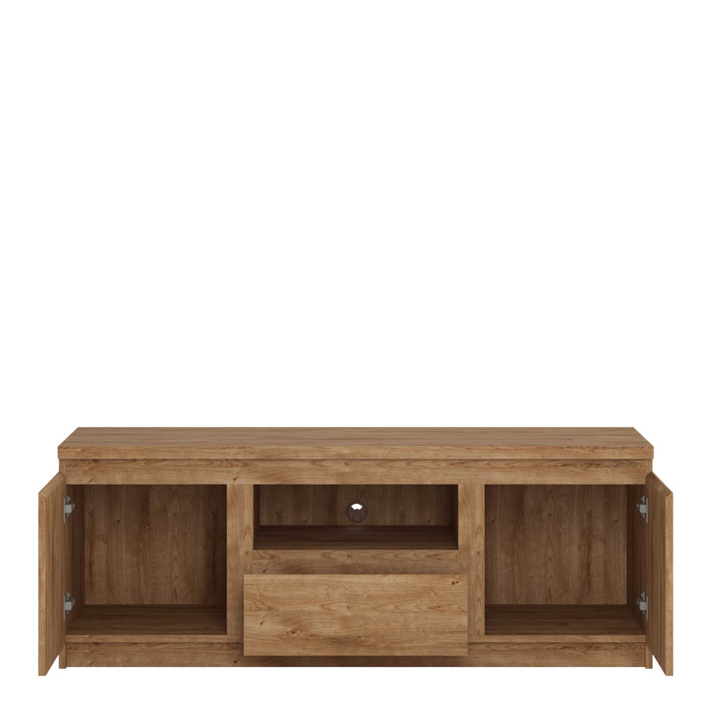 Hemingway 136cm Natural Oak Wood TV Cabinet 2 Door 1 Drawer
