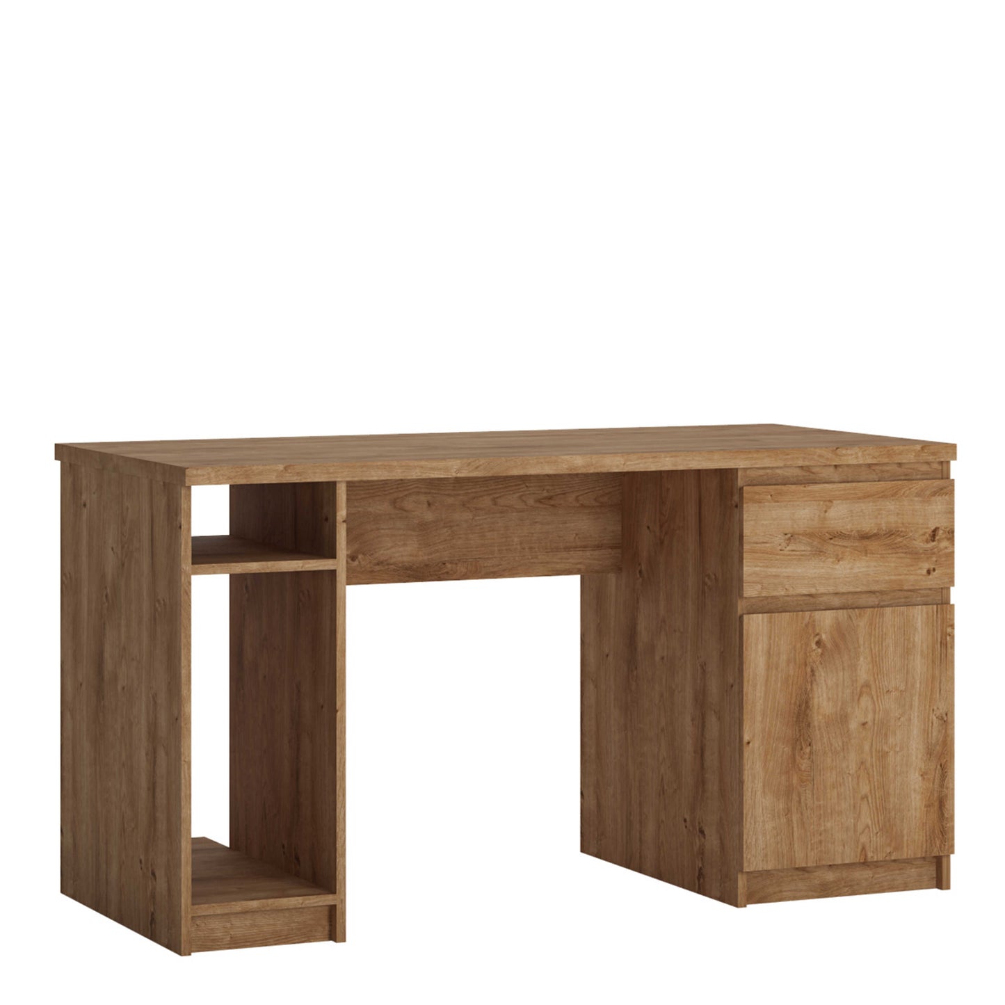 Hemingway Natural Oak Wood Office Desk 1 Door 1 Drawer