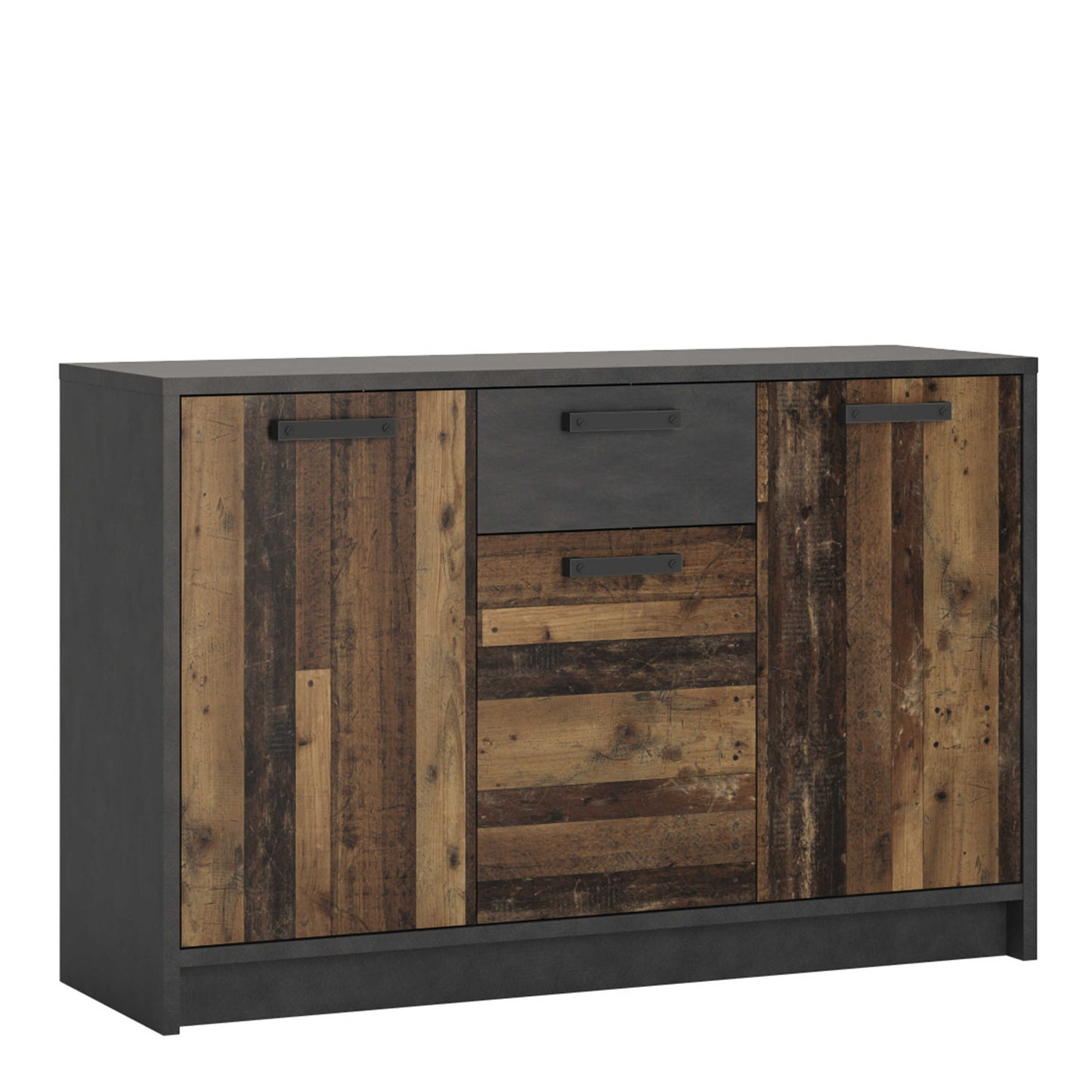 Whimwick Walnut and Dark Matera Grey Cabinet 3 Doors 1 Drawer