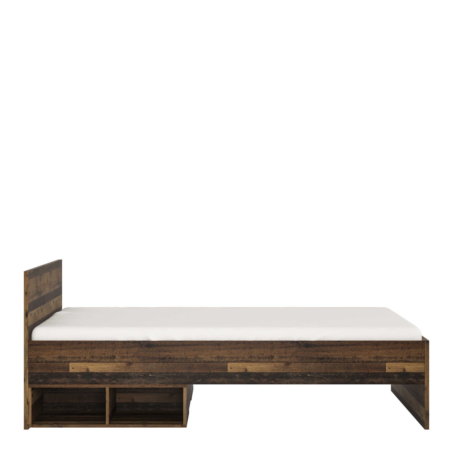 Whimwick Small Double 4ft Walnut Industrial Bed Frame
