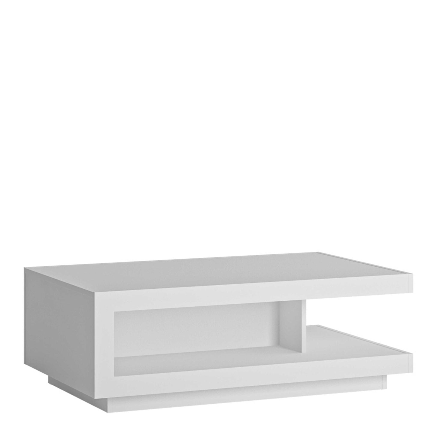 Hjorring White Gloss Wooden Minimalist Coffee Table