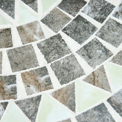 Sesori Ceramic Grey And Black Round Mosaic Garden Table