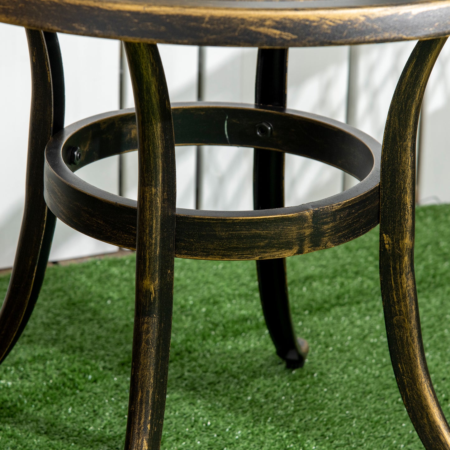 Sani Cast Aluminium Bronze Outdoor Side Table With Anti Slip Feet
