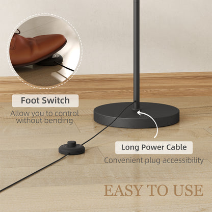 Mota Nelo Metal Black LED Floor Lamp With Remote Control And Slim Modern Profile