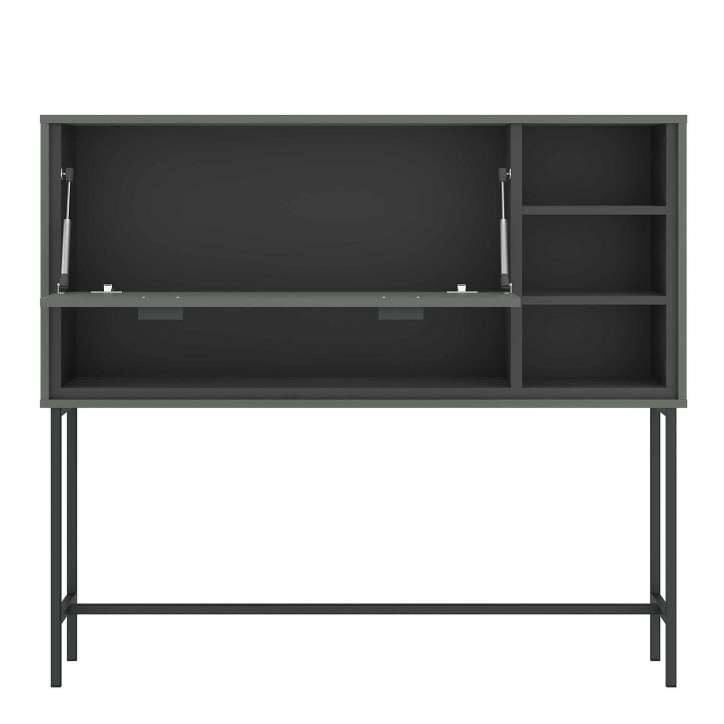 Elowynd Olive Green Panelled Bar Cabinet 1 Door 2 Shelves