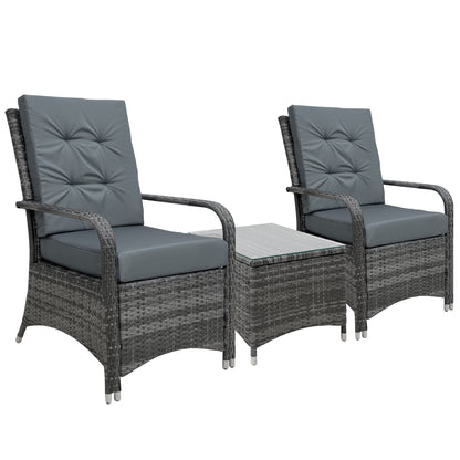 Lepano Rattan 2 Seater Outdoor Bistro Table And Chair Set