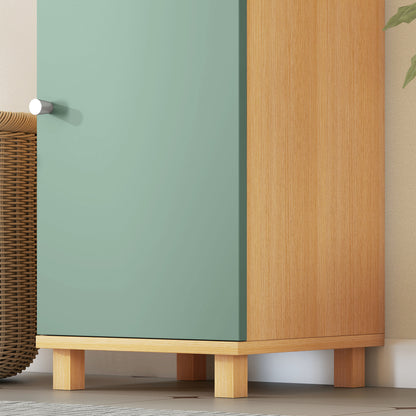 Vemale Bathroom Storage Cabinet With Adjustable And OFauxn Shelving Green
