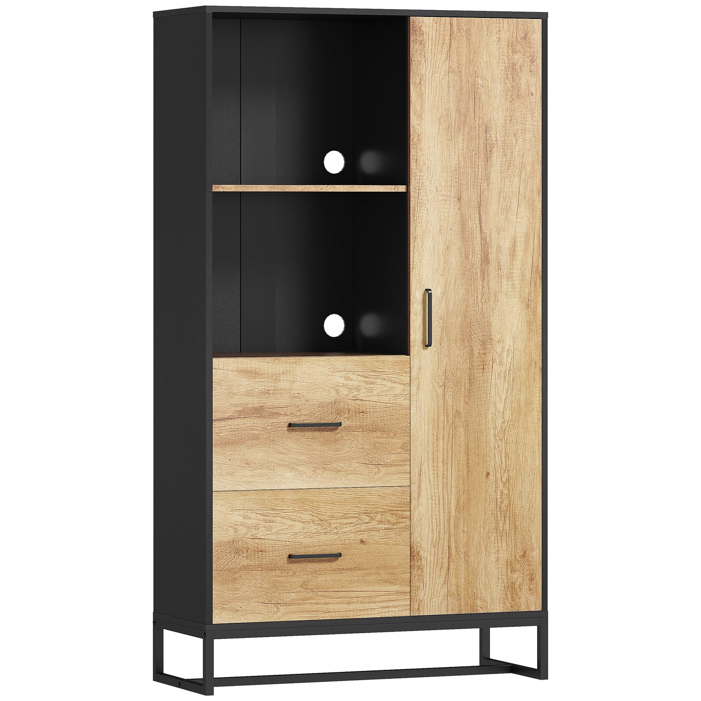 Kamilo Wooden White Tall Kitchen Pantry Cabinet With Drawers Adjustable Shelves And Soft Close Door 160 cm