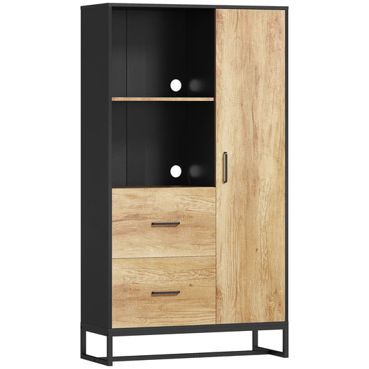 Kamilo Wooden White Tall Kitchen Pantry Cabinet With Drawers Adjustable Shelves And Soft Close Door 160 cm