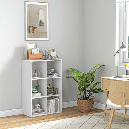 Kapa Rayo Wood White 6 Cube Storage Bookcase
